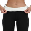 Thermo-Leggings in Schwarz, ohne Taschen