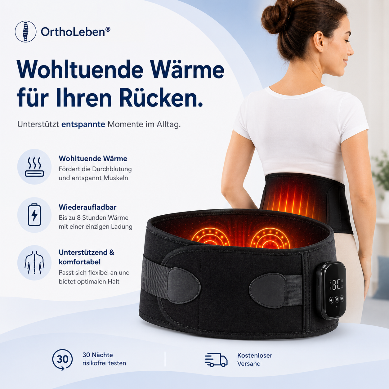 OrthoTherm Pro™ – Intelligenter Wärme- & Massagegürtel