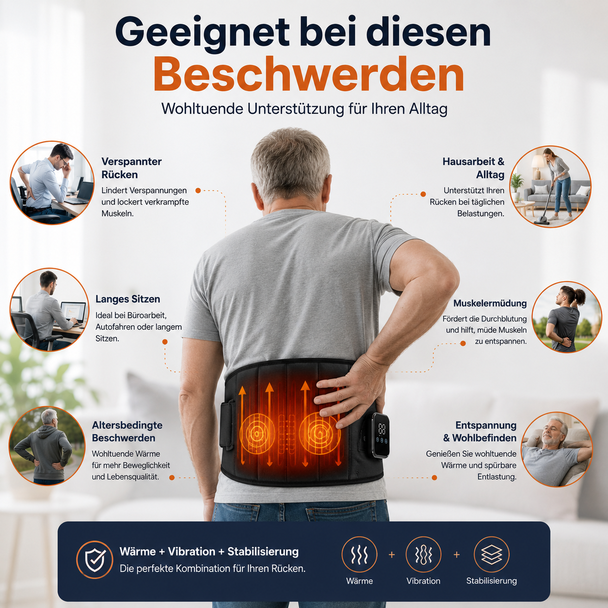 OrthoTherm Pro™ – Intelligenter Wärme- & Massagegürtel