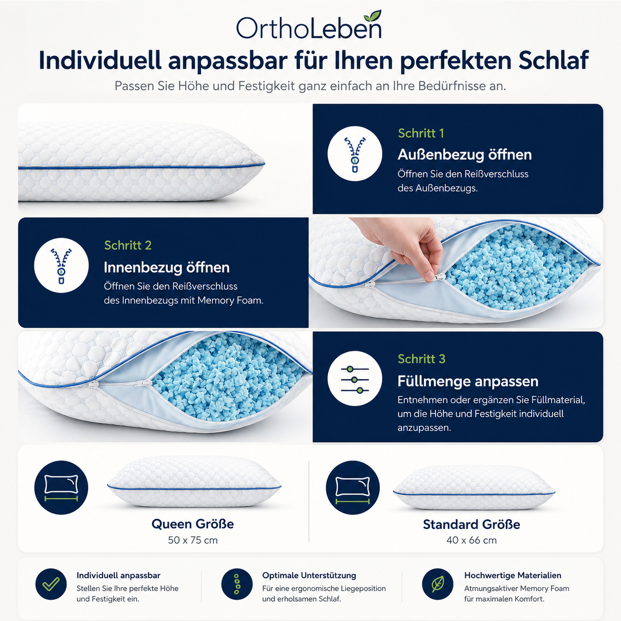 OrthoLeben CoolSleep Memory Kissen