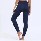 Rückansicht der Thermo-Leggings in Marineblau