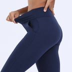 Seitentasche der Thermo-Leggings in Marineblau