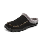 Hausschuh in Schwarz mit Fleece-Futter