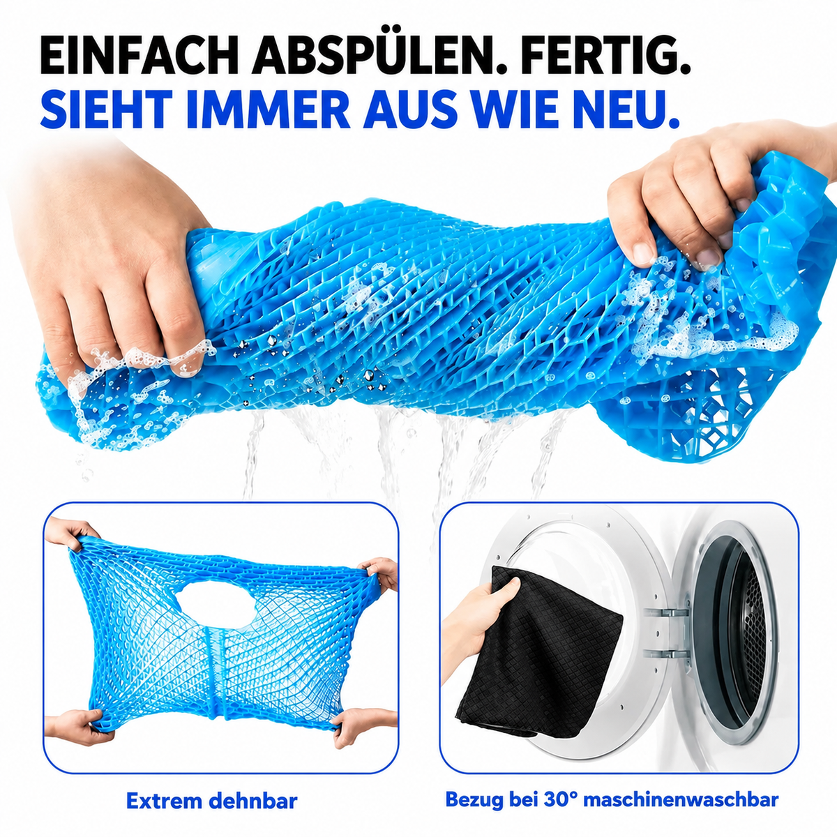 Abnehmbarer Mesh-Bezug des Sitzkissens, waschbar